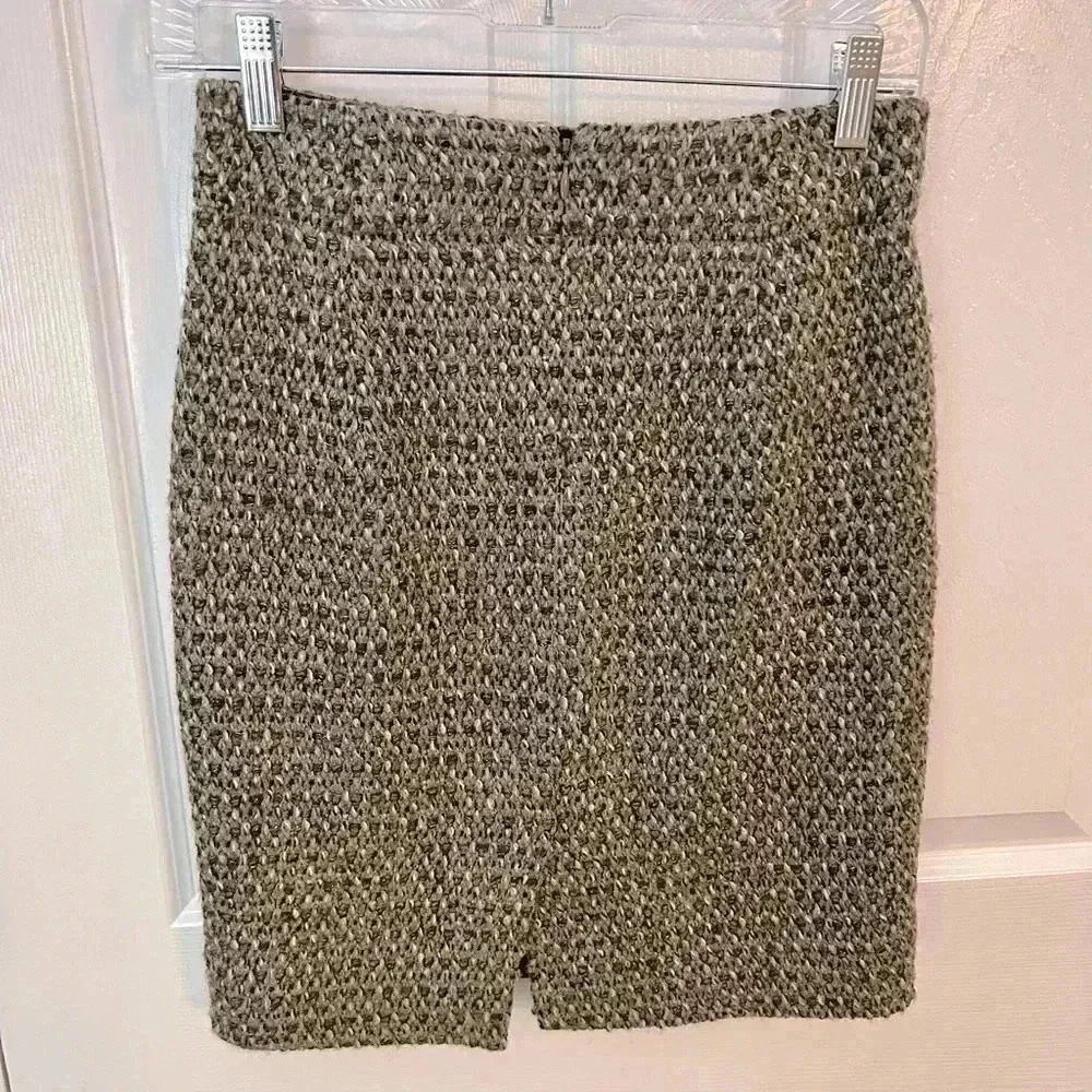 J.Crew Tweed Wool Blend Skirt size 00 - Picture 4 of 4